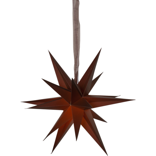 Star Trading Papierstern "December", ca. 45x45 cm, mit Band, ohne Leuchtmittel, Vierfarb-Karton