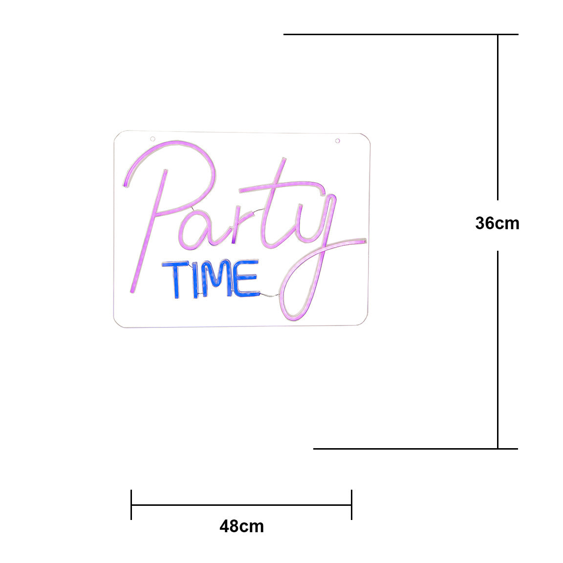 Star Trading LED-Dekoration "Plexy", Party Time bunte LED, ca. 48x36 cm, Plexiglasscheibe, 2 m Kabel, inkl. USB-Kabel, indoor, Vierfarb-Karton