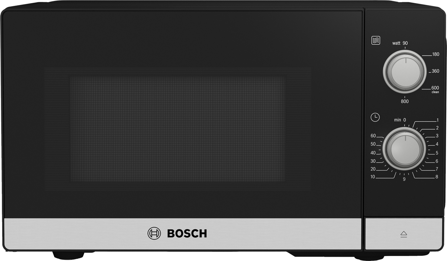 Bosch Serie 2, Freistehende Mikrowelle, 44 x 26 cm, Edelstahl FFL020MS2
