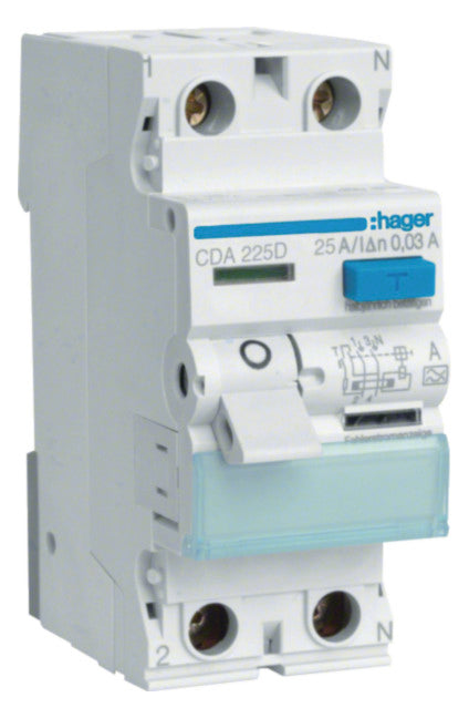 HAGER CDA225D FI-Schutzschalter 2P 25A 30mA