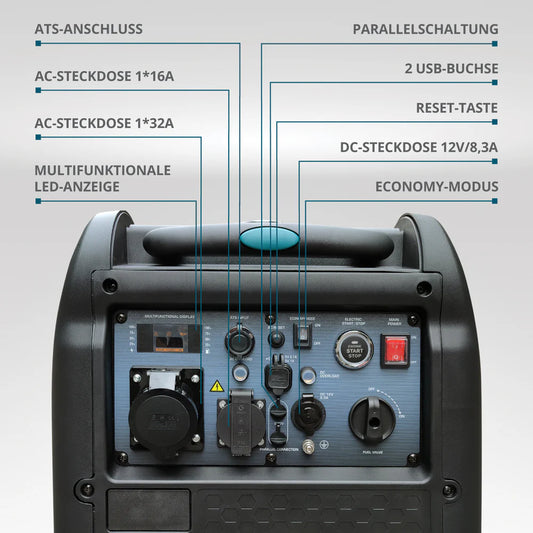 "Könner & Söhnen" Inverter-Generator KS 5500iE S - 5kW Nennleistung - 230V