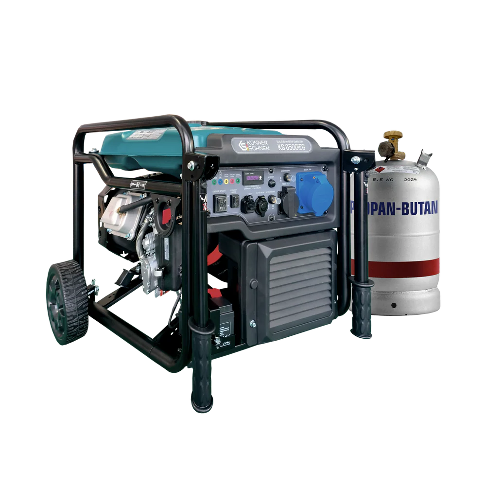 "Könner & Söhnen" Inverter Generator KS 6500iEG (Benzin/Gas) - 6kW Nennleistung - Benzinmotor - 230V
