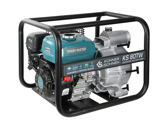 "Könner & Söhnen" Motorpumpe für Schmutzwasser KS 80TW - Saughöhe 7m - Förderhöhe 26-28m