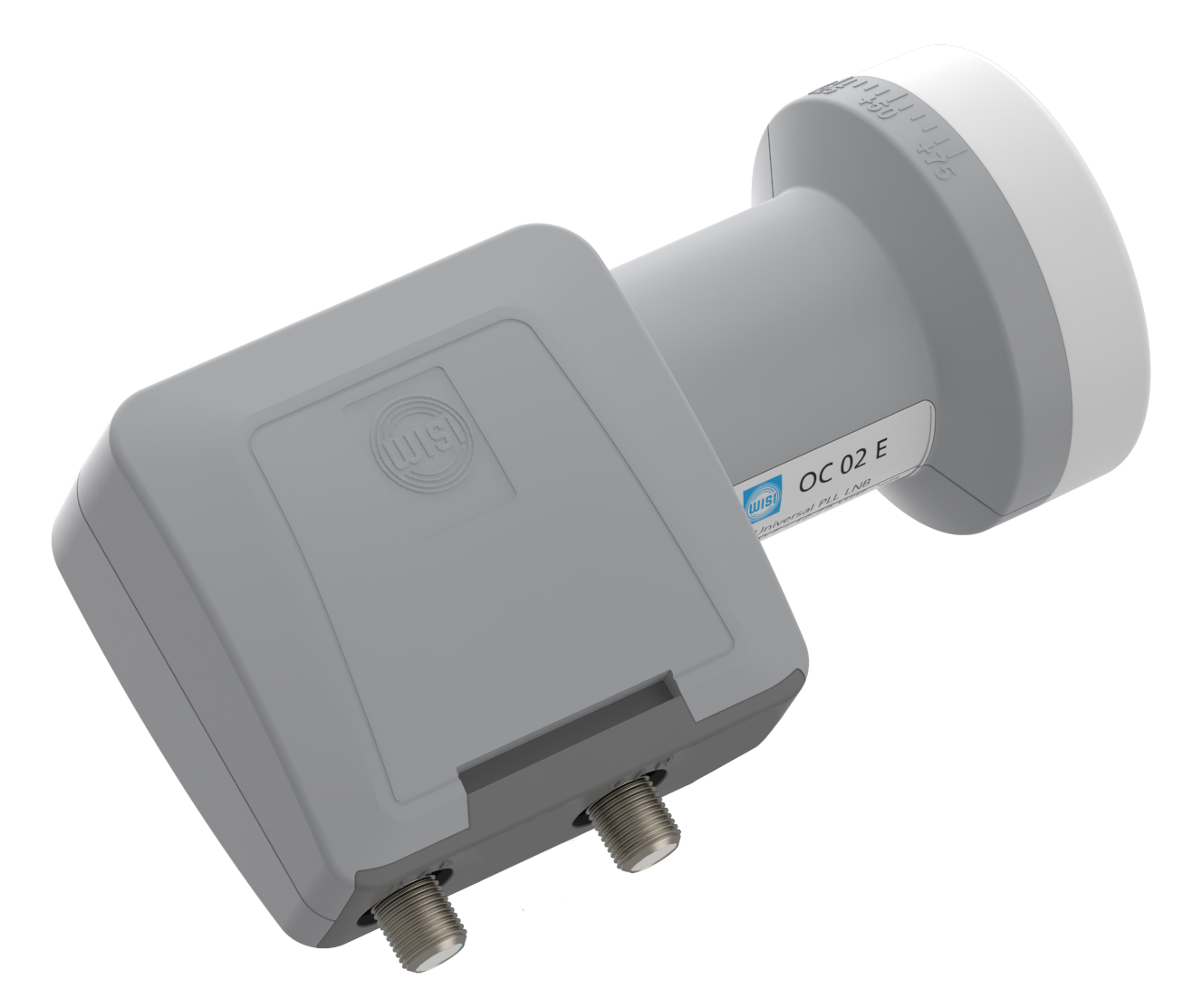Wisi OC 02E Speisesystem Twin 40mm lichtgrau - 2x Ausgänge direkt auf Receiver