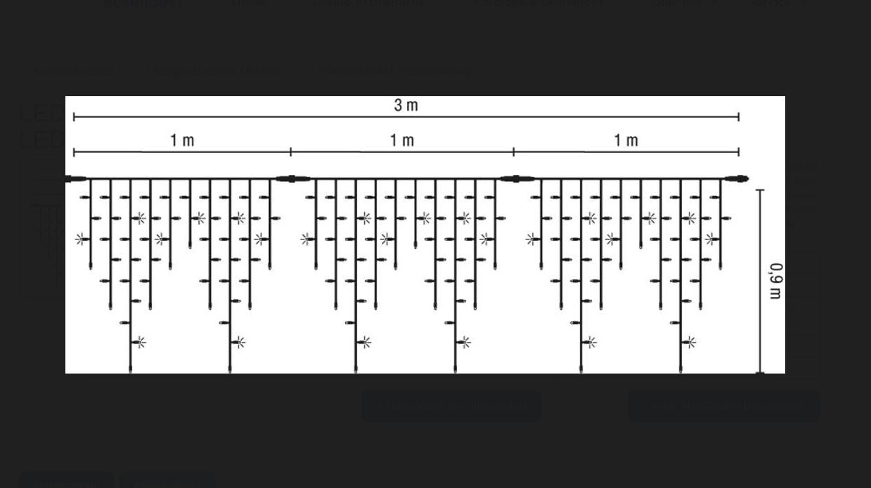 Scharnberger+Hasenbein LED-Ice Lite Flash 174 3×0.9m 230V 10.5W outdoor Cable: black LED: white Flash: white without plug