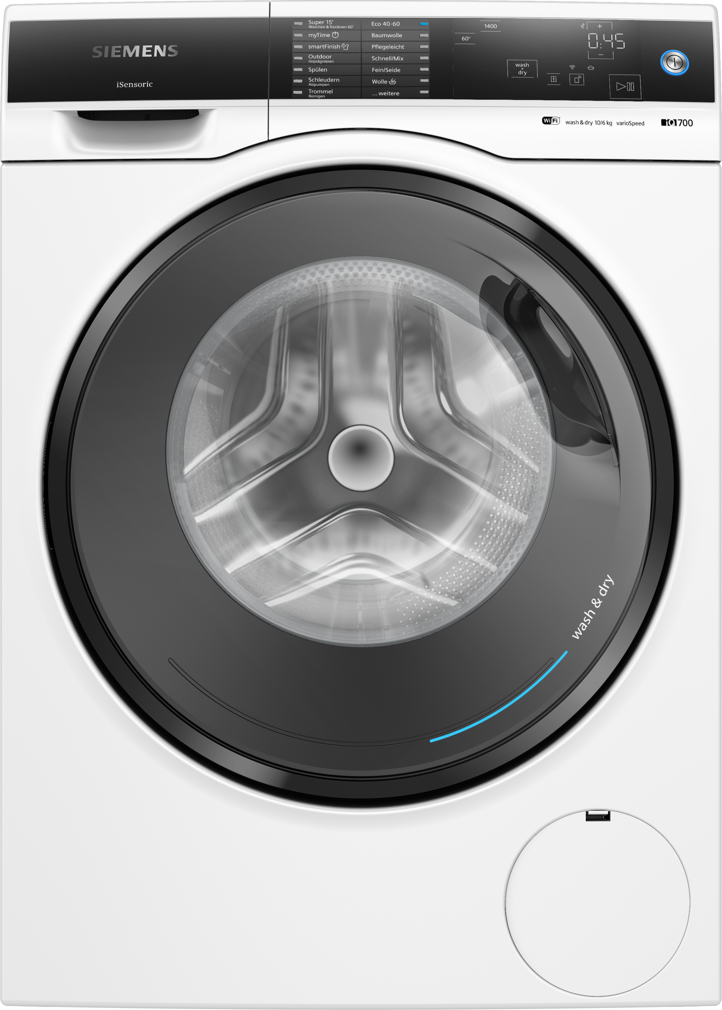 Siemens iQ700, Waschtrockner, 10/6 kg, 1400 U/min. WD14U513