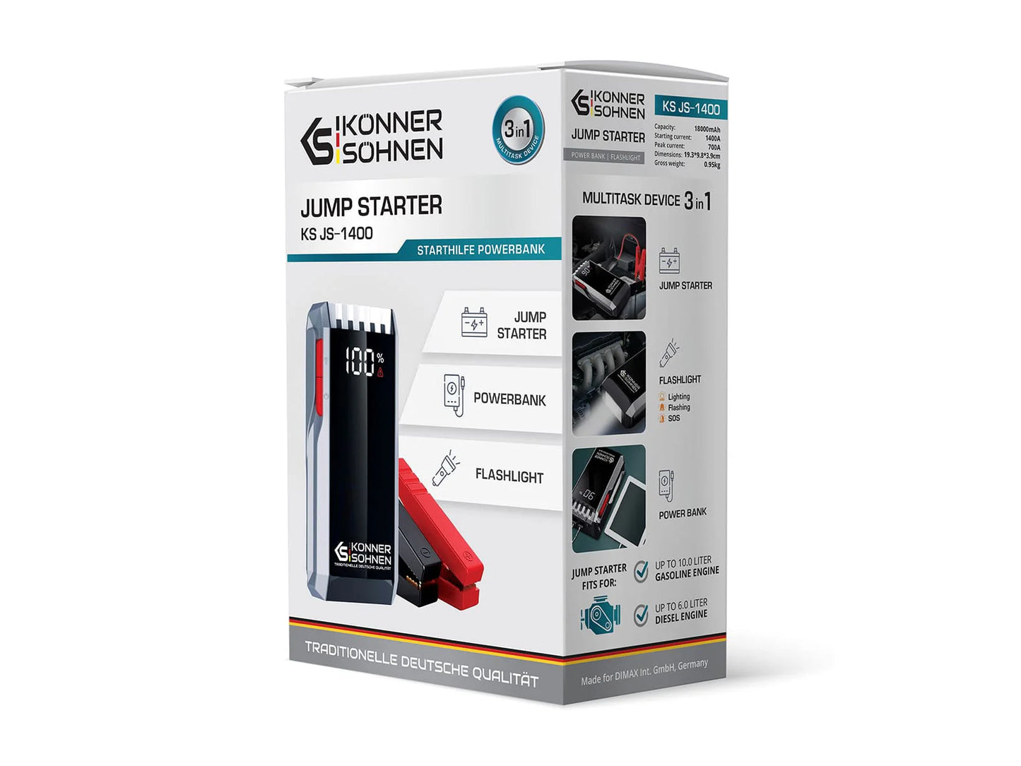 "Könner & Söhnen" Starthilfe Powerbank KS JS-1400