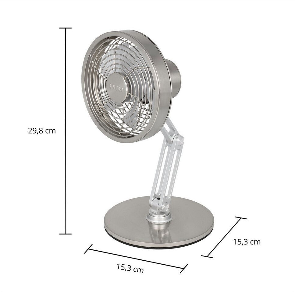Unold 86705 Akku-Tischventilator Steel Flex ed 4W 3Geschwindigkeitsstufen Ø14cm