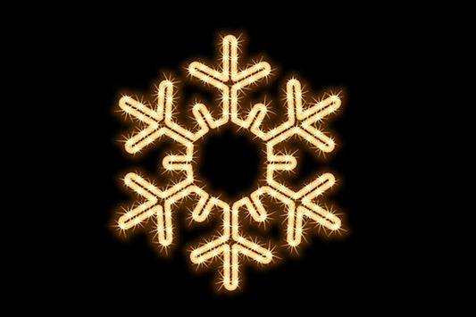 MK ILLUMINATION 160-038 LED Motiv Snowflake Ø 55cm 6W warmweiß inkl. Netzteil