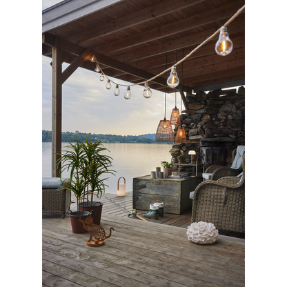 Star Trading LED-Solar-Dekoration "Oxicat", sitzende Katze Rost, Metall, ca. 25x30 cm, ww LED, Akku, outdoor, Vierfarb-Karton