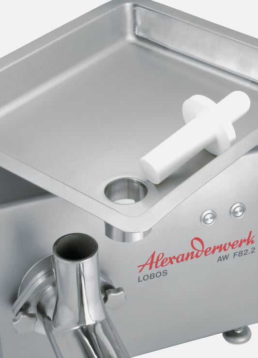 alexandersolia „Lobos“ AW F 82.2 Fleischwolf Tischgerät - Preis inkludiert 5-teiligen Schneidsatz