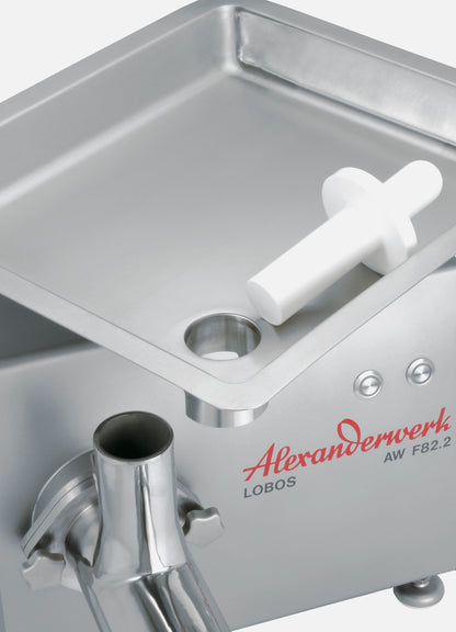 alexandersolia „Lobos“ AW F 82.2 Fleischwolf Tischgerät - Preis inkludiert 5-teiligen Schneidsatz