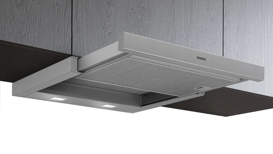 Siemens LI63LA526 iQ100 - Flachschirm-Dunsthaube - 60 cm - Silbermetallic + LZ46551 Edelstahl Griff
