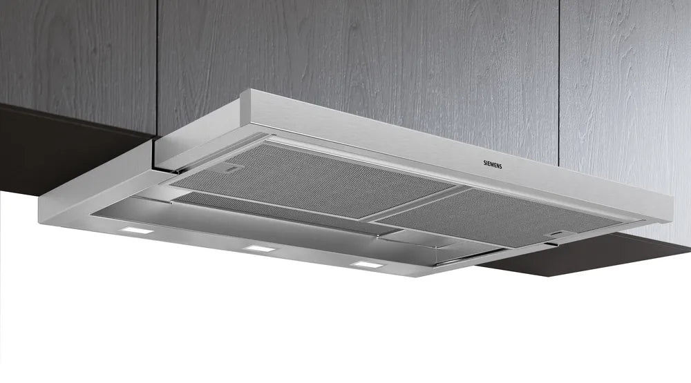 Siemens LI97RA561 iQ500 Flachschirm-Dunsthaube 90 cm Edelstahl + LZ49551 Edelstahl Anbaugriff