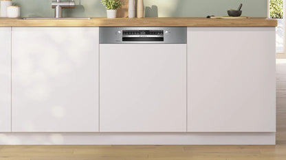 Bosch  Serie 4, Teilintegrierter Geschirrspüler, 60 cm, Edelstahl SMI4HCS08E