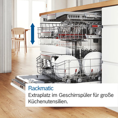 Bosch  Serie 4, Teilintegrierter Geschirrspüler, 60 cm, Edelstahl SMI4HCS08E