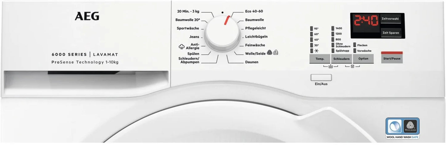 AEG CARAT L6 FBF 40408 Waschautomat 10kg 1400U/min B Aqua-Control