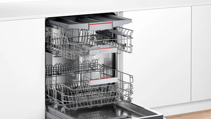 Bosch  Serie 4, Teilintegrierter Geschirrspüler, 60 cm, Edelstahl SMI4HCS08E