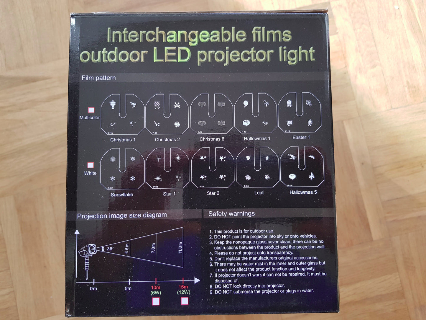 Licht: LED Projector HC-P604-12 Base (LED & Laser Licht + Motive)