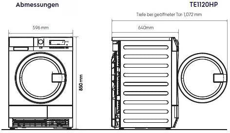 ELECTROLUX Gewerbe-Wärmepumpentrockner TE1120HP myPRO 8kg