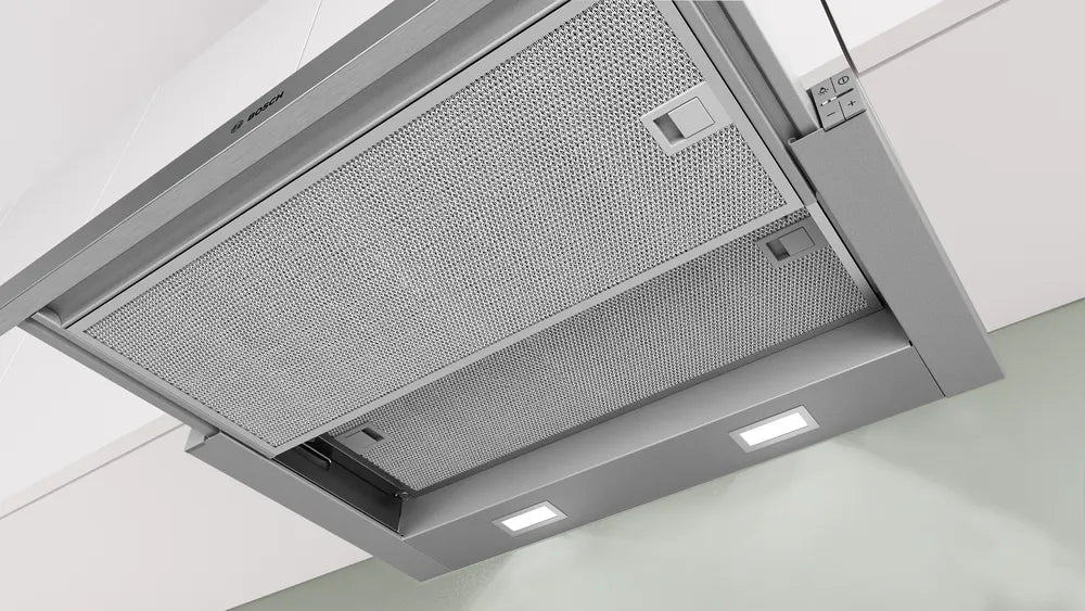 Bosch Dunstabzug DFL064A52 Flachschirm-Dunsthaube Serie 4 + DSZ4685 Griffleiste Edelstahl