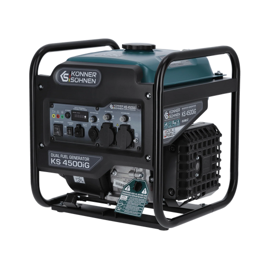 "Könner & Söhnen" Dual-Inverter-Generator KS 4500iG - 4.2kW Nennleistung - Benzin / Gas Motor - 230V