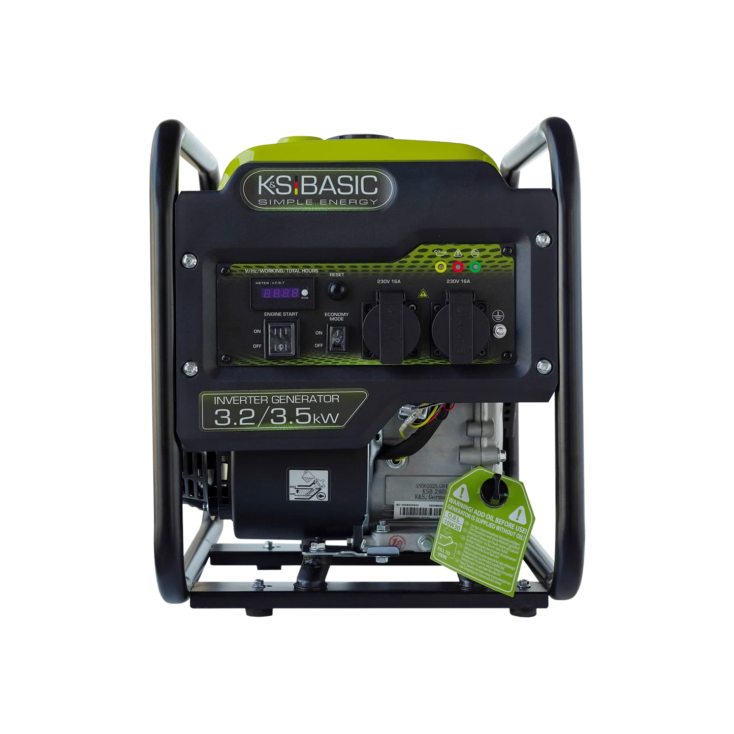 "Könner &amp; Söhnen" Inverter Generator KSB 35i - 3.2kW Rated Power - Petrol Engine - 230V