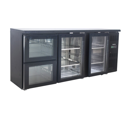 SARO bar cooler with 2 glass doors and 2 drawers, model BC 3100 G S2 