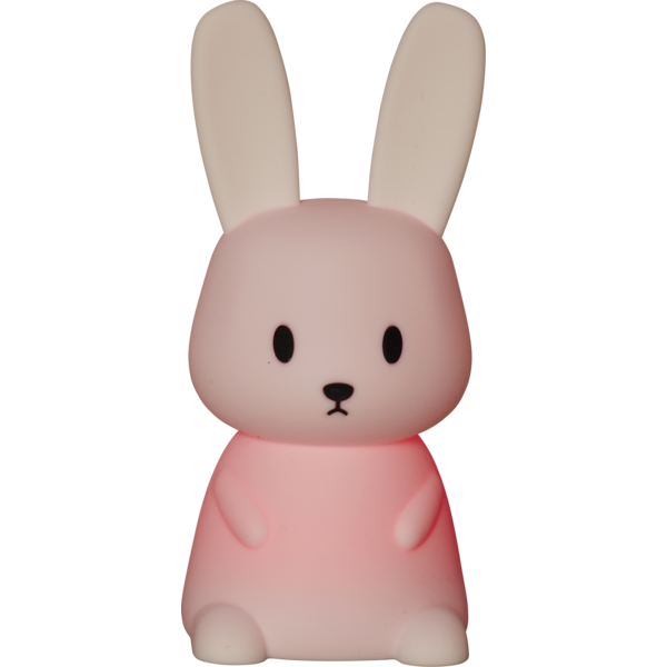Star Trading LED Nachtlicht "Bunny", Hase weiß, 7 einstellbare Farben, mit Touchsensor, 0,3 W, ca. 9x20 cm, Batterie, Silikon