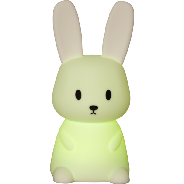 Star Trading LED Nachtlicht "Bunny", Hase weiß, 7 einstellbare Farben, mit Touchsensor, 0,3 W, ca. 9x20 cm, Batterie, Silikon