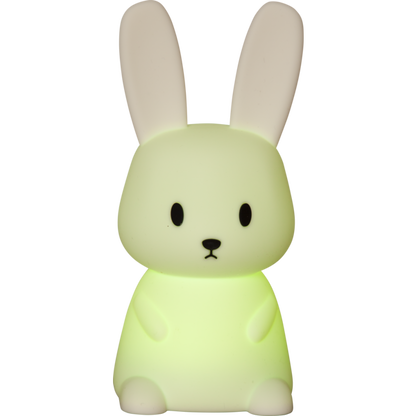 Star Trading LED Nachtlicht "Bunny", Hase weiß, 7 einstellbare Farben, mit Touchsensor, 0,3 W, ca. 9x20 cm, Batterie, Silikon