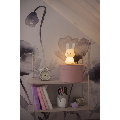 Star Trading LED Nachtlicht "Bunny", Hase weiß, 7 einstellbare Farben, mit Touchsensor, 0,3 W, ca. 9x20 cm, Batterie, Silikon