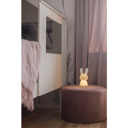Star Trading LED Nachtlicht "Bunny", Hase weiß, 7 einstellbare Farben, mit Touchsensor, 0,3 W, ca. 9x20 cm, Batterie, Silikon