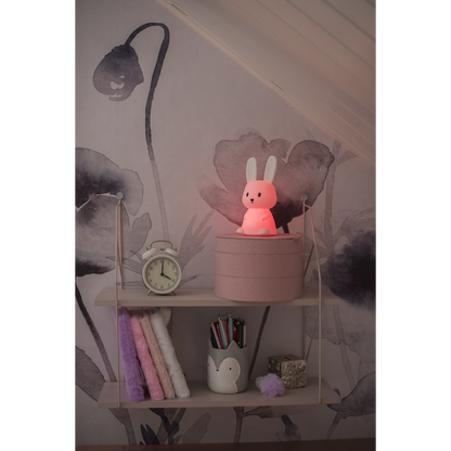 Star Trading LED Nachtlicht "Bunny", Hase weiß, 7 einstellbare Farben, mit Touchsensor, 0,3 W, ca. 9x20 cm, Batterie, Silikon