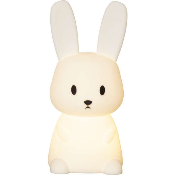 Star Trading LED Nachtlicht "Bunny", Hase weiß, 7 einstellbare Farben, mit Touchsensor, 0,3 W, ca. 9x20 cm, Batterie, Silikon