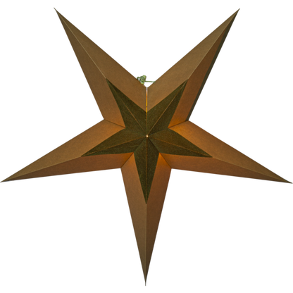 Star Trading Papierstern "Diva" ca. 60 cm Ø, Samtstern in der Mitte, ohne Kabel und Fassung,Vierfarb-Karton