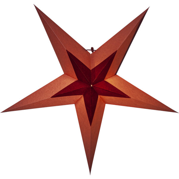 Star Trading Papierstern "Diva" ca. 60 cm Ø, Samtstern in der Mitte, ohne Kabel und Fassung,Vierfarb-Karton