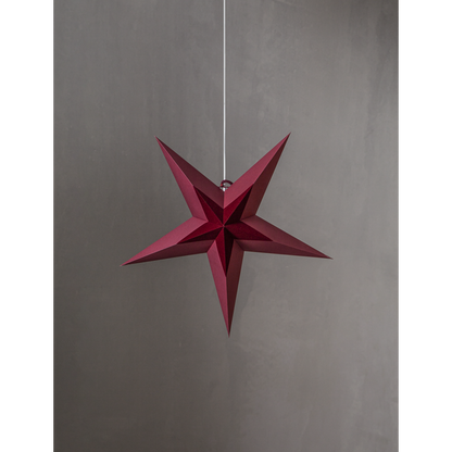 Star Trading Papierstern "Diva" ca. 60 cm Ø, Samtstern in der Mitte, ohne Kabel und Fassung,Vierfarb-Karton