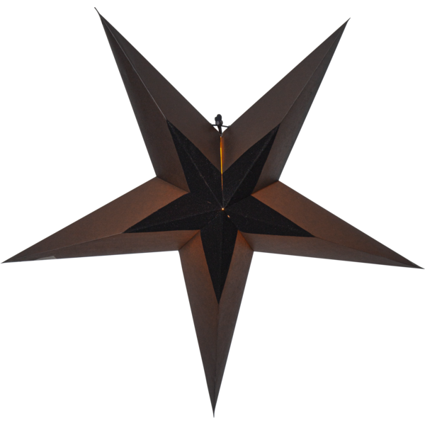 Star Trading Papierstern "Diva" ca. 60 cm Ø, Samtstern in der Mitte, ohne Kabel und Fassung,Vierfarb-Karton