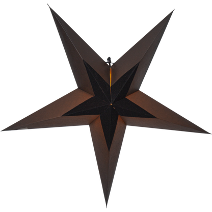 Star Trading Papierstern "Diva" ca. 60 cm Ø, Samtstern in der Mitte, ohne Kabel und Fassung,Vierfarb-Karton