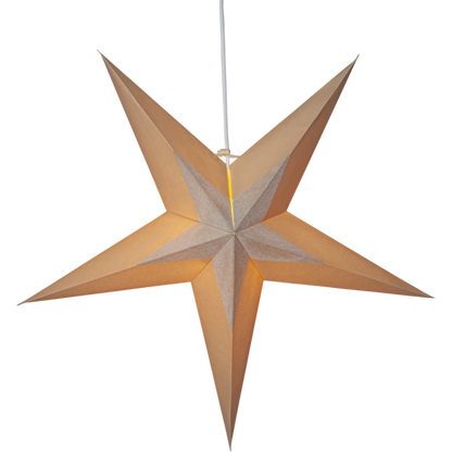 Star Trading Papierstern "Diva" ca. 60 cm Ø, Samtstern in der Mitte, ohne Kabel und Fassung,Vierfarb-Karton