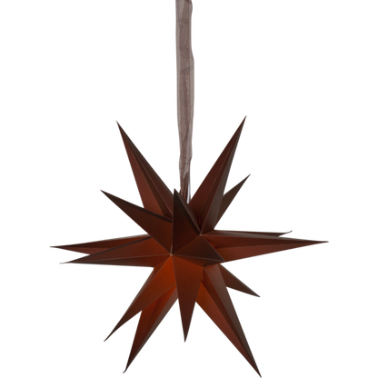 Star Trading Papierstern "December", ca. 45x45 cm, mit Band, ohne Leuchtmittel, Vierfarb-Karton