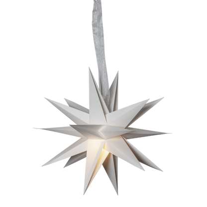 Star Trading Papierstern "December", ca. 45x45 cm, mit Band, ohne Leuchtmittel, Vierfarb-Karton