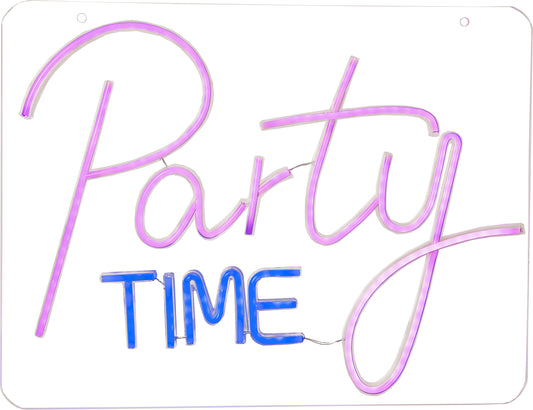 Star Trading LED-Dekoration "Plexy", Party Time bunte LED, ca. 48x36 cm, Plexiglasscheibe, 2 m Kabel, inkl. USB-Kabel, indoor, Vierfarb-Karton