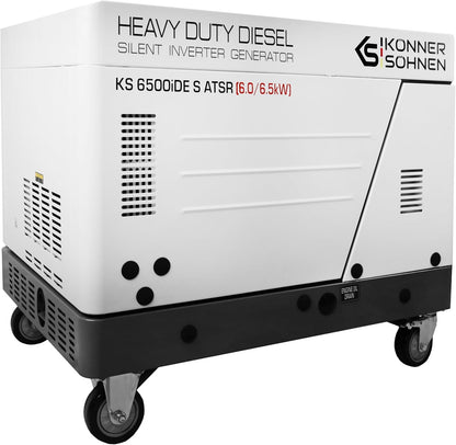 "Könner & Söhnen" Diesel Inverter Generator in Soundproof Casing KS 6500iDE S ATSR  - 6kVA Nennleistung - Dieselmotor - 230V