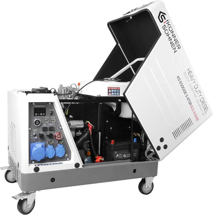 "Könner & Söhnen" Diesel Inverter Generator in Soundproof Casing KS 6500iDE S ATSR  - 6kVA Nennleistung - Dieselmotor - 230V