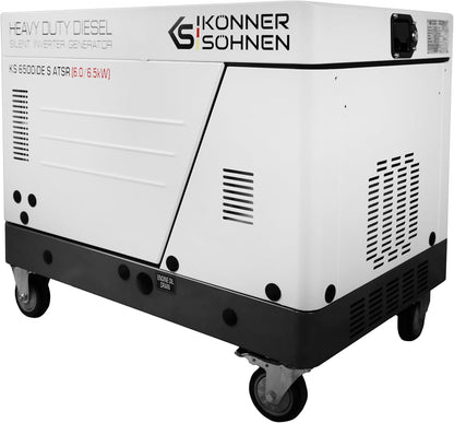 "Könner & Söhnen" Diesel Inverter Generator in Soundproof Casing KS 6500iDE S ATSR  - 6kVA Nennleistung - Dieselmotor - 230V