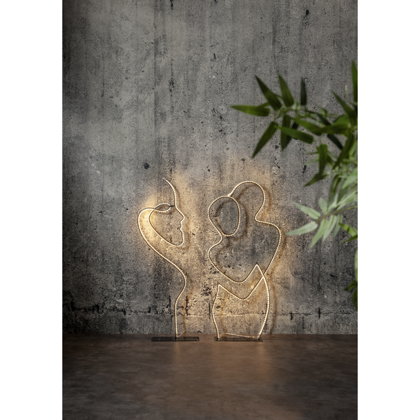 Star Trading LED-Silhouette "Grafico" Umarmung, 280 warmwhite LED, ca. 40x87 cm, 5m Zuleitung, Trafo, outdoor, Vierfarb-Karton