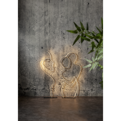 Star Trading LED-Silhouette "Grafico" Umarmung, 280 warmwhite LED, ca. 40x87 cm, 5m Zuleitung, Trafo, outdoor, Vierfarb-Karton