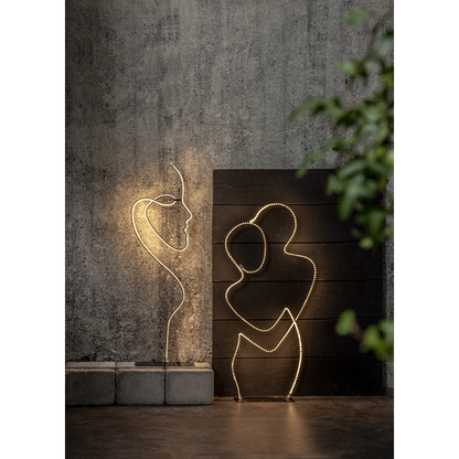 Star Trading LED-Silhouette "Grafico" Umarmung, 280 warmwhite LED, ca. 40x87 cm, 5m Zuleitung, Trafo, outdoor, Vierfarb-Karton